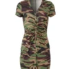 Camo Maxi Dress with Twist Front Size S Brand New - Image 10