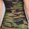 Camo Maxi Dress with Twist Front Size S Brand New - Image 9