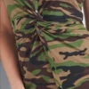 Camo Maxi Dress with Twist Front Size S Brand New - Image 8