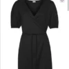 simply beautiful black Knitted Wrap Dress size 6 - Image 2
