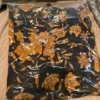 Tie Sleeve Print Dress Black and Yellow Size 10 - Image 2