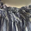 Chic & beautiful white & blue stripes Midi dress size M light fabric no stretch - Image 10