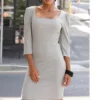 Looking for dress to shine but simple ? Ribbed Puff Sleeve Dress size10 NWT