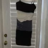 Deb mini formal dress black cream and Gray size M
