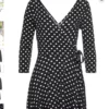 Wrap Look Polkadot Dress Color: BLACK DOTTED size 6 and 8 Brand New - Image 6
