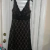 S.L. Fashions Dresses | SL Fashions Black Lace-Over Tan Lined Size small