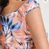 Cap Sleeve Ruffle Detail Dress size L Brand new Color: Orange Mult - Image 7