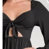 Maxi Dress Tie-Front Black size S Brand New - Image 6