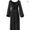 Maxi Dress Tie-Front Black size S Brand New - Image 4