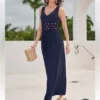 Detail Maxi Dress size Xs Navy blue