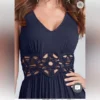 Detail Maxi Dress size Xs Navy blue - Image 7