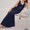 Detail Maxi Dress size Xs Navy blue - Image 4