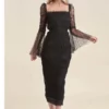 Dotted Mesh Dress Color XS brand new