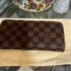 Large rectangular women wallet new checkers interior pink - Image 3