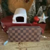 Large rectangular women wallet new checkers interior pink - Image 2