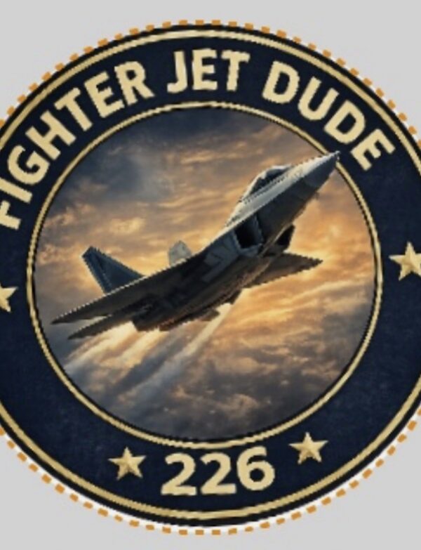 Fighter Jet Dude 226 Waterproof Sticker Set  3 Stickers
